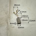 Szczotka   4,0 x 10,0 x 19,0 / 21,0 kpl. CNC - 2