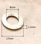 Podkładka stal.  8,0 x 17,0 x 1,5 wydech. FSO, PN - 2