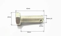 Śruba M 12 x 1,25 x  35 5,8 zaw. kabiny Żuk FSC - 2