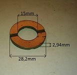 Podkładka sworznia zwrotnicy 2,94 mm 126p  - 2