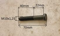 Śruba M 10 x 1,25 x  65 belki resora 126p - 2