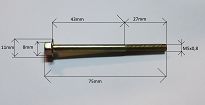 Śruba M   5x   70 łeb sześciokąt alternatora 126p - 2
