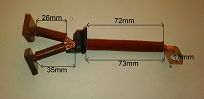 Szczotka   4,5 x 12,0 x 17,5 miedziana JASX 40-41 - 4