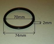 Oring  70,00 mm x 2,00 mm NBR półosi FSO - 2