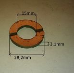 Podkładka sworznia zwrotnicy 3,1 mm 126p  - 2