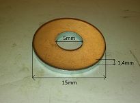 Podkładka stal.   5,0 x 15,0 x 1,4 126p, Bis, CC - 2