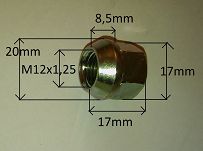 Nakrętka koła 12 x 1,25 kl. 17 stożek Matiz Daewoo - 2