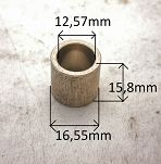 Tulejka rozr. 12,57 mm x 16,55 mm x 15,80 mm AS - 2