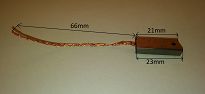 Szczotka   5,0 x 8,0 x 23,0 miedz-węglow JAAX-36 - 2