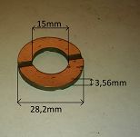 Podkładka sworznia zwrotnicy 3,56 mm 126p  - 2