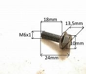 Śruba M   6x   18 mech. wycier. tył CC, SC Fiat - 2