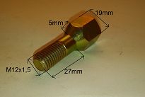 Śruba koła  M12 x 1,50 x 27 kl.19 stożek 126p NT - 2
