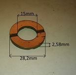Podkładka sworznia zwrotnicy 2,58 mm 126p  - 2