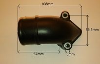 Kolanko gaźnika plastik 126p Fiat - 2