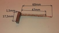 Szczotka   4,0 x 7,0 x 17,5 / 19,0 węglowa JX44 - 2