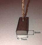 Szczotka   4,0 x 7,0 x 17,5 / 19,0 węglowa JX44 - 6