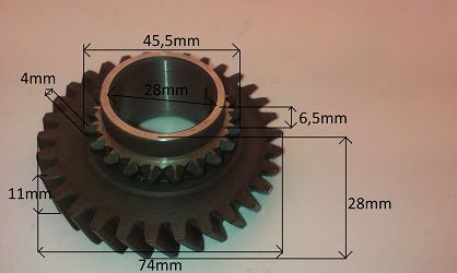 Koło zębate II biegu 126p Fiat regenrerowany
