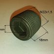 Korek spustu oleju M22x1,5 L=18 mm Fiat z magnesem - 2