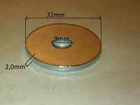 Podkładka stal.  8,0 x 32,0 x 2,0 amortyz. 126p - 2
