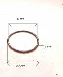 Oring  33,00 mm x 1,80 mm NBR - 2
