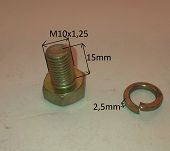 Śruba M 10 x 1,25 x 15  8.8  126p + podkładka - 2