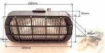 Halogen prostokątny z kratką 195 x 96 Wesem - 2