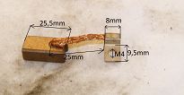 Szczotka   9,0 x 13,0 x 25,5 miedziana BSX12 - 2