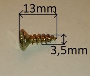 Wkręt  3,5 mm x 13,0 mm stożkowy 126p - 2
