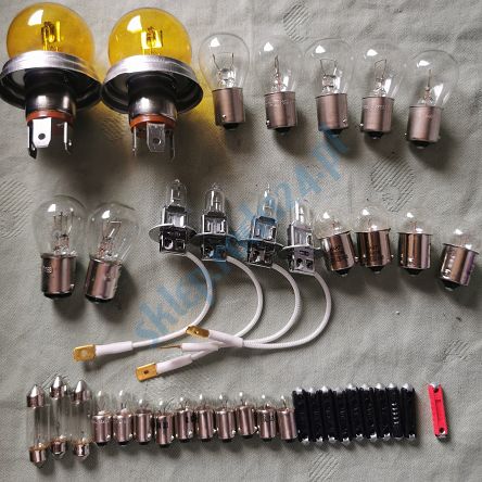 Zestaw żarówek i bezpieczników Żuk, Nysa żółte