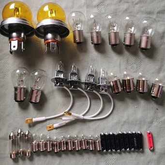 Zestaw żarówek i bezpieczników Żuk, Nysa żółte