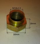Nakrętka  M18 x 1,5  piasty tył 126p, Bis, Tico - 2