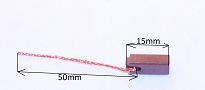 Szczotka   5,0 x 8,0 x 15,0 miedziana BX185 - 2