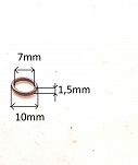 Oring    7,00 mm x 1,50 mm VMQ - 2