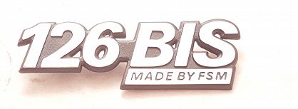 Emblemat "126p BIS MADE BY FSM" 126p Bis