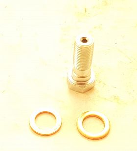 Śruba hamulca 3/8"x24UNFx30x16 z dziurą FSO