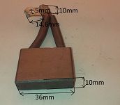 Szczotka  12,0 x 36,0 x 27,0 miedz.-węgl. BSX131 - 2