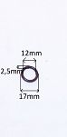 Oring  12,00 mm x 2,50 mm NBR reg. ciś. paliwa PN - 2