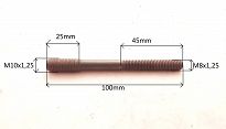 Szpilka   M  8 / 10 x 25 / 45 / 100 Fiat 126p - 2