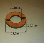 Podkładka sworznia zwrotnicy 2,70 mm 126p  - 2