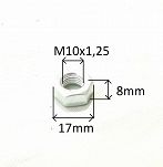 Nakrętka  M10 x 1,25 twardość 8,8 Fiat 126p, FSO - 2