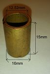 Tulejka rozr. 12,50 mm x 16,00 mm x 15,00 mm AS - 2