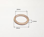 Podkładka  Cu 14,0 mm x 19,0 mm x 1,5 mm FSO - 2