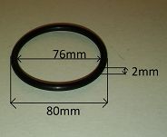 Oring  76,00 mm x 2,00 mm - 2