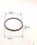 Oring  90,00 mm x 3,00 mm VMQ - 2
