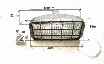Halogen prostokątny z kratką 195 x 95 Wesem - 2