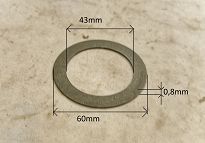 Podkładka dystansowa 0,8 mm łożyska pół. PN Truck - 2