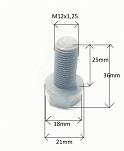Śruba M 12 x 1,25 x  25 12.9 Żuk, Lublin Daewoo - 2