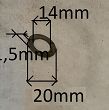 Uszczelka 14 x 20 x 1.5 mm pompy paliwa Syrena 105 - 2