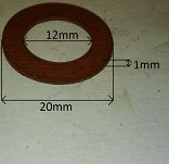 Podkładka  FIBR  12 mm x 20 mm x 1,5 mm FSO, PN - 2