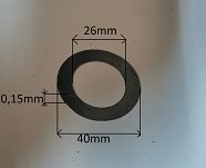 Podkładka dystansowa 26,0 x 40,0 x 0,15 Żuk, Nysa - 2